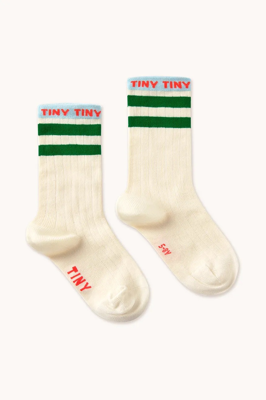 Дитячі шкарпетки Tinycottons TINY MEDIUM HEIGHT SOCKS колір зелений SS25-457