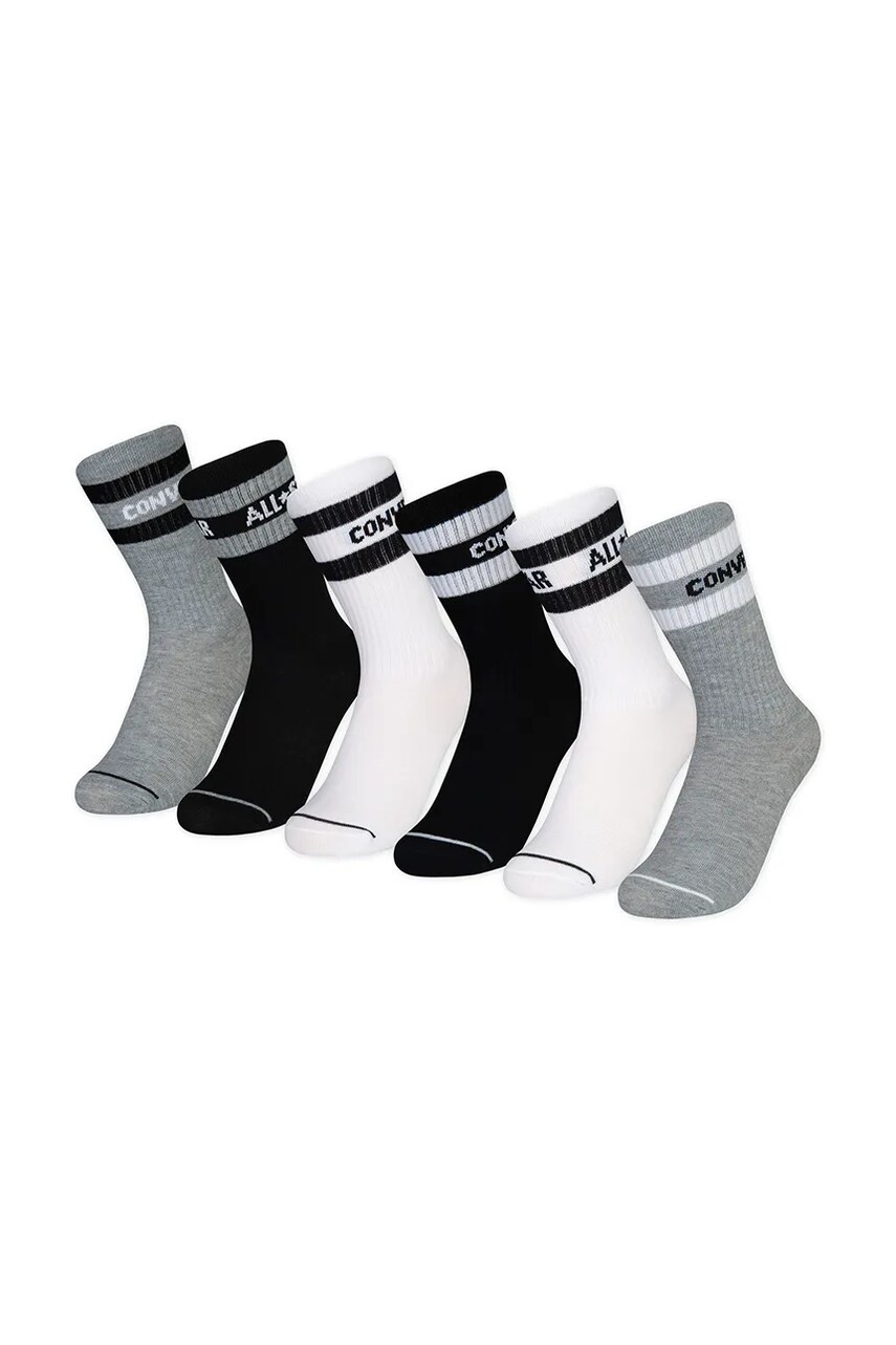 Levně Dětské ponožky Converse 6-pack šedá barva, RC0156