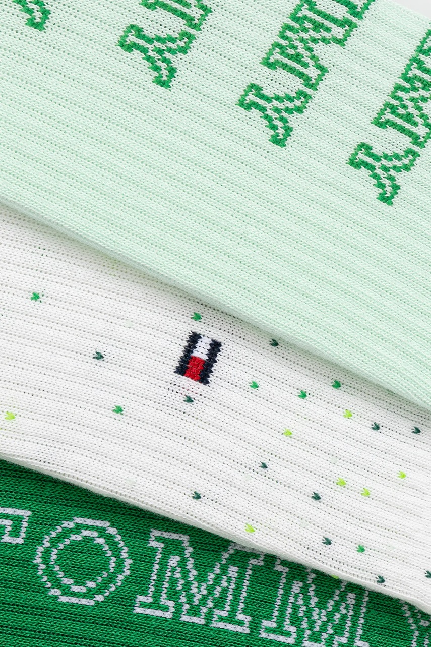 Детские носки Tommy Hilfiger 3 шт цвет зелёный 701232711