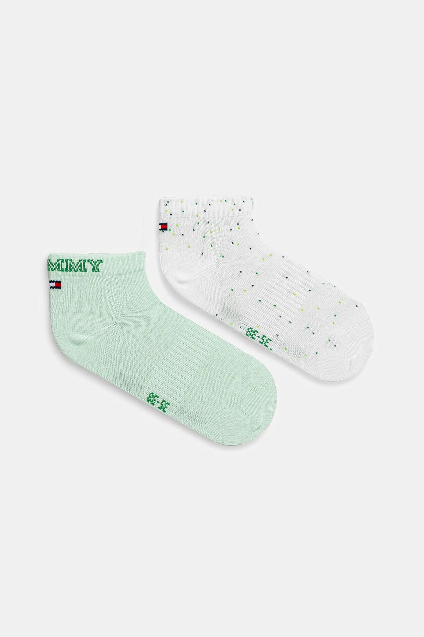 Levně Dětské ponožky Tommy Hilfiger 2-pack zelená barva, 701232713