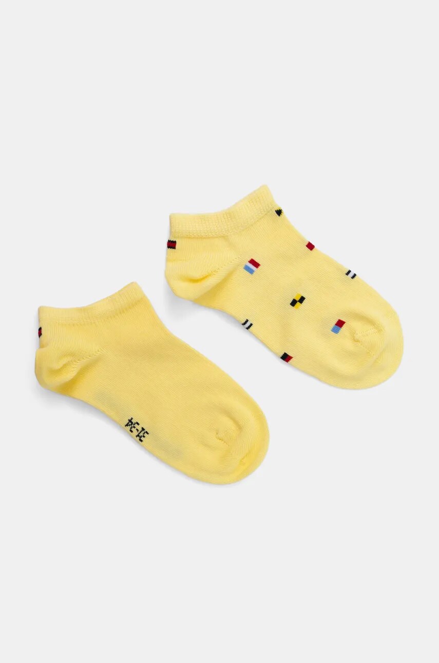 Levně Dětské ponožky Tommy Hilfiger 2-pack žlutá barva, 701232714