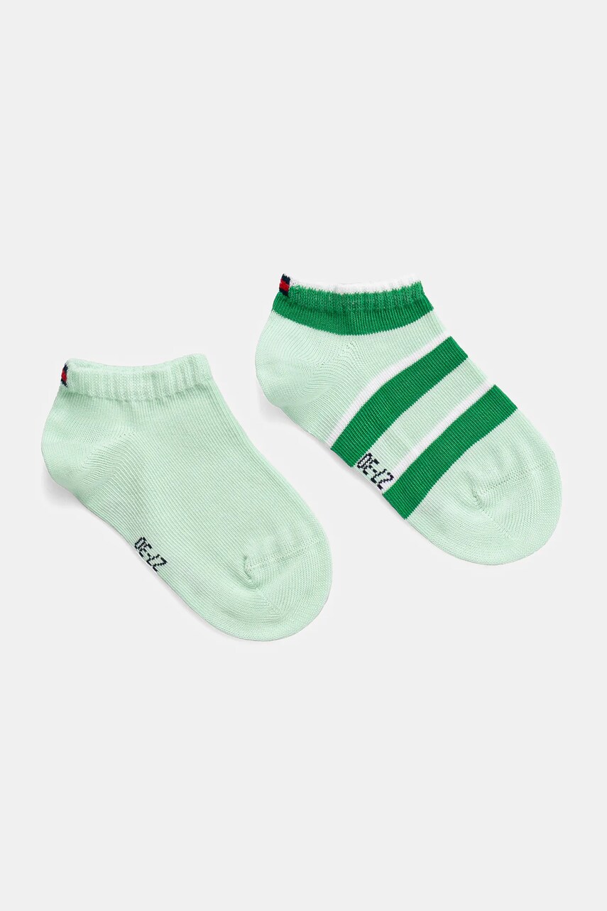 Levně Dětské ponožky Tommy Hilfiger 2-pack zelená barva, 701232716