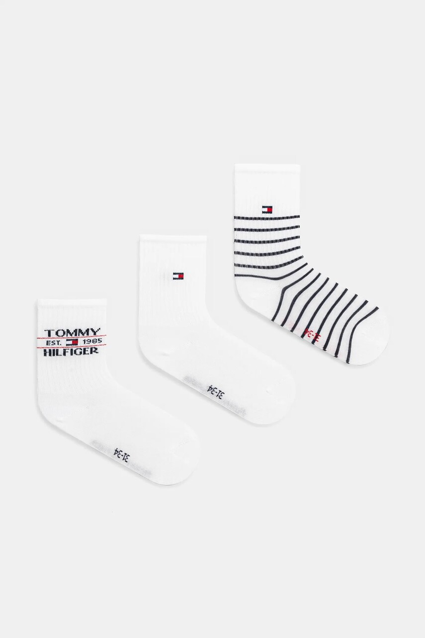 Levně Dětské ponožky Tommy Hilfiger 3-pack béžová barva, 701232830
