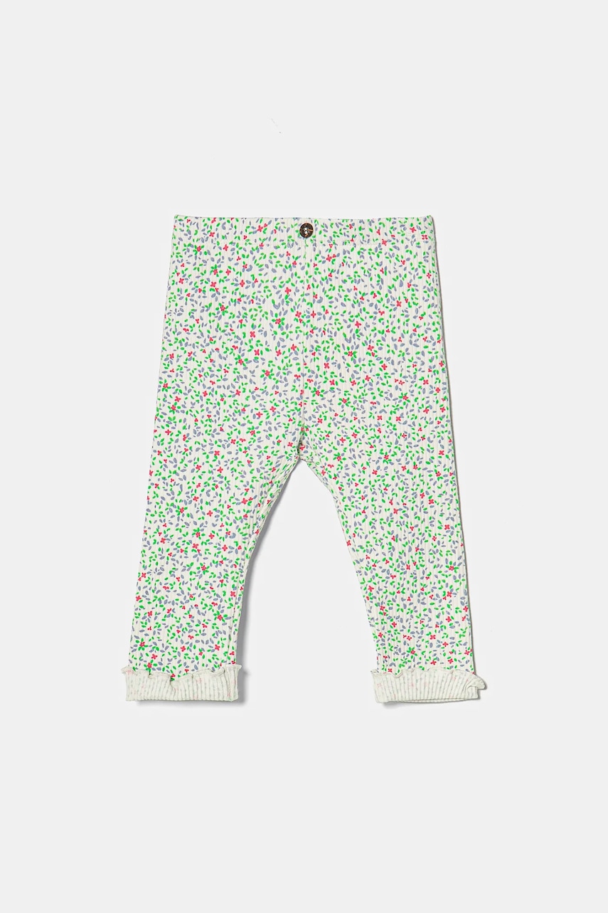 Kojenecké legíny United Colors of Benetton bílá barva, vzorované, 3OBQAF02A