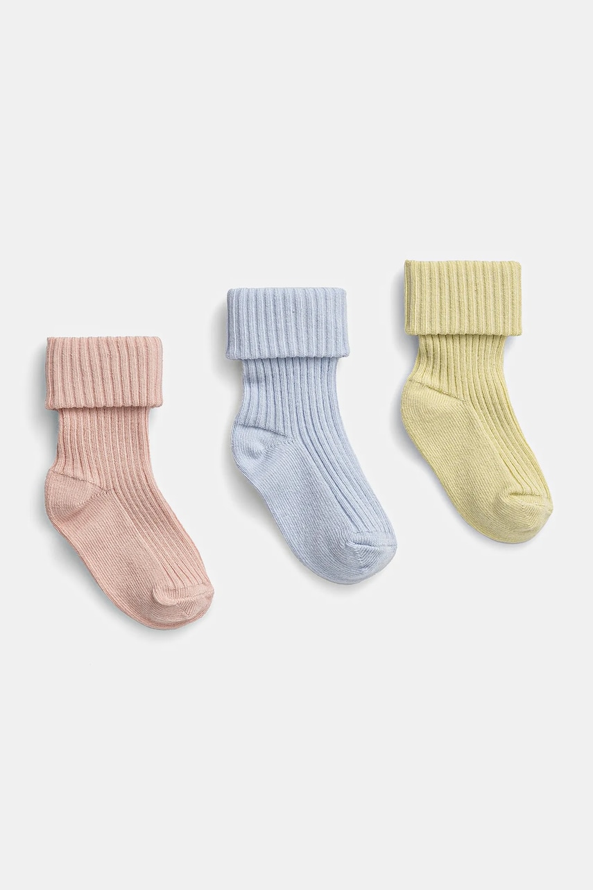 United Colors of Benetton sosete copii 3-pack culoarea galben, 6ORAF211S United Colors of Benetton sosete copii 3-pack culoarea galben, 6ORAF211S