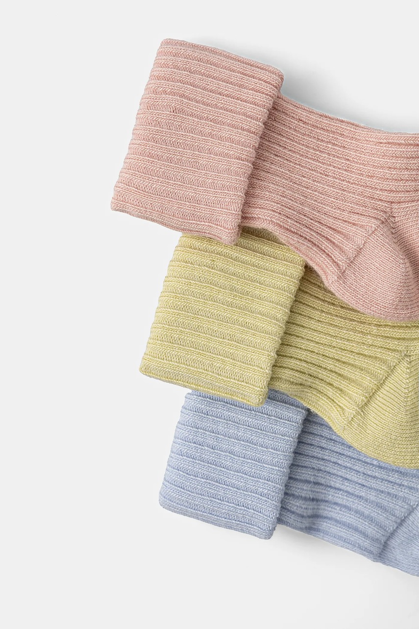 Дитячі шкарпетки United Colors of Benetton 3-pack колір жовтий 6ORAF211S