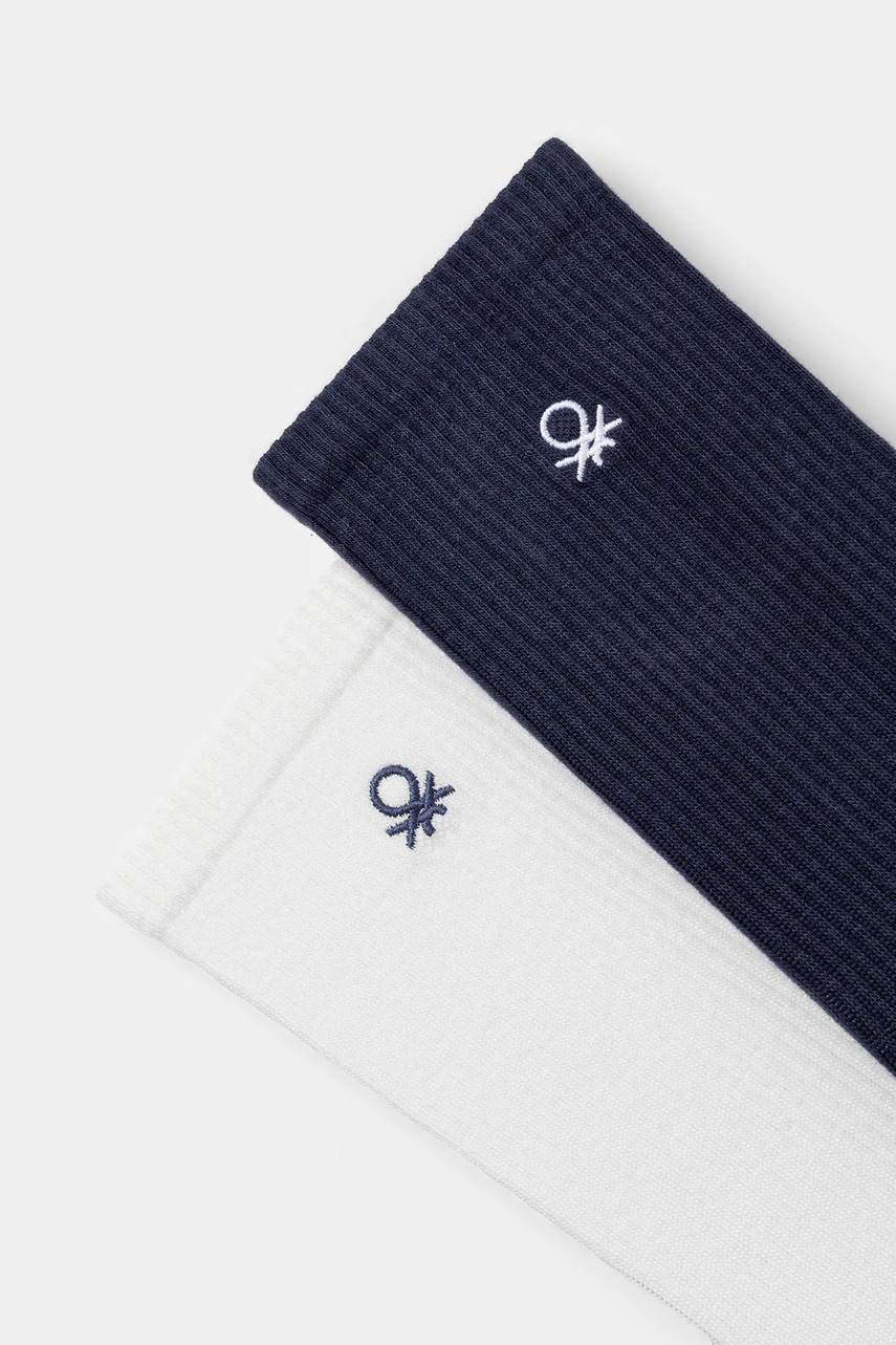 Дитячі шкарпетки United Colors of Benetton 2-pack колір синій 6AO50702A
