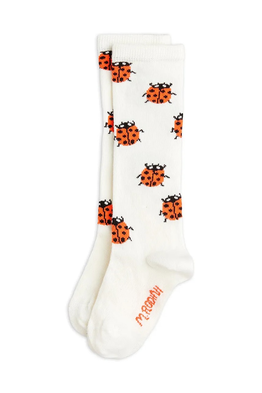 Детские носки Mini Rodini Ladybugs цвет белый 2526011310 Детские носки Mini Rodini Ladybugs цвет белый 2526011310