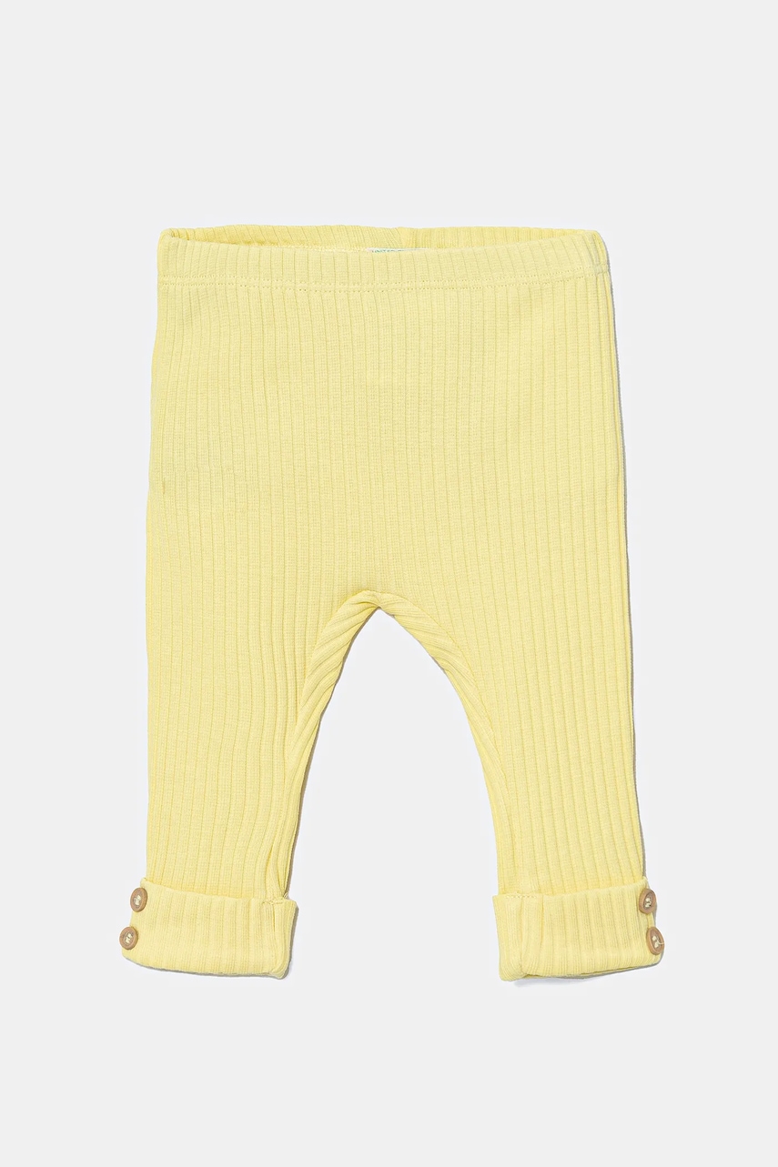 United Colors of Benetton leggins bebe culoarea galben, uni, 3F1AAF026