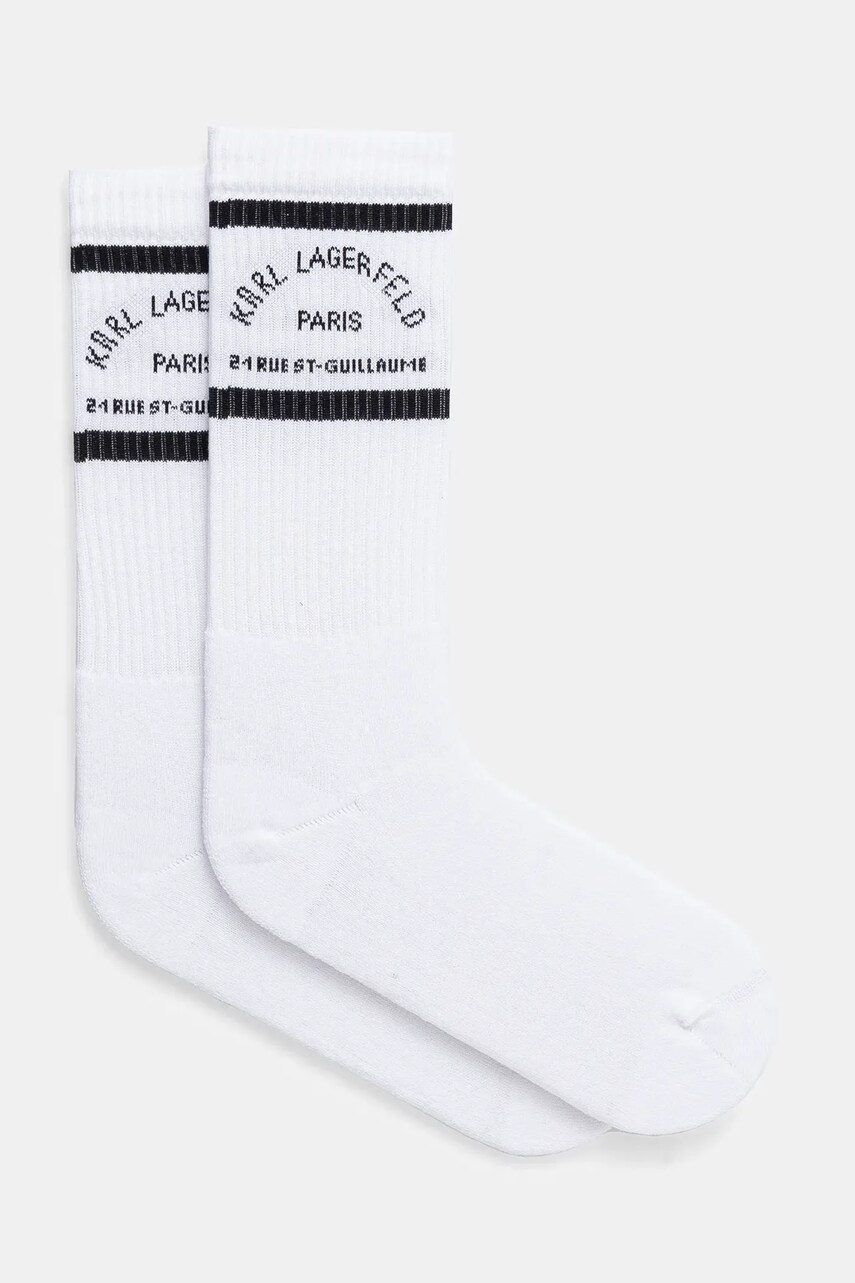 Karl Lagerfeld sosete barbati, culoarea alb, 551101.805517