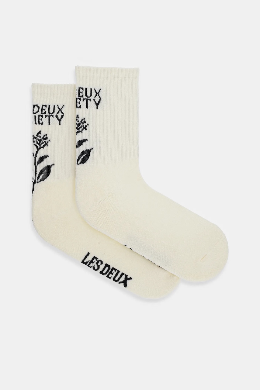 Les Deux șosete 2-pack bărbați, culoarea bej, LDM950018 Les Deux șosete 2-pack bărbați, culoarea bej, LDM950018