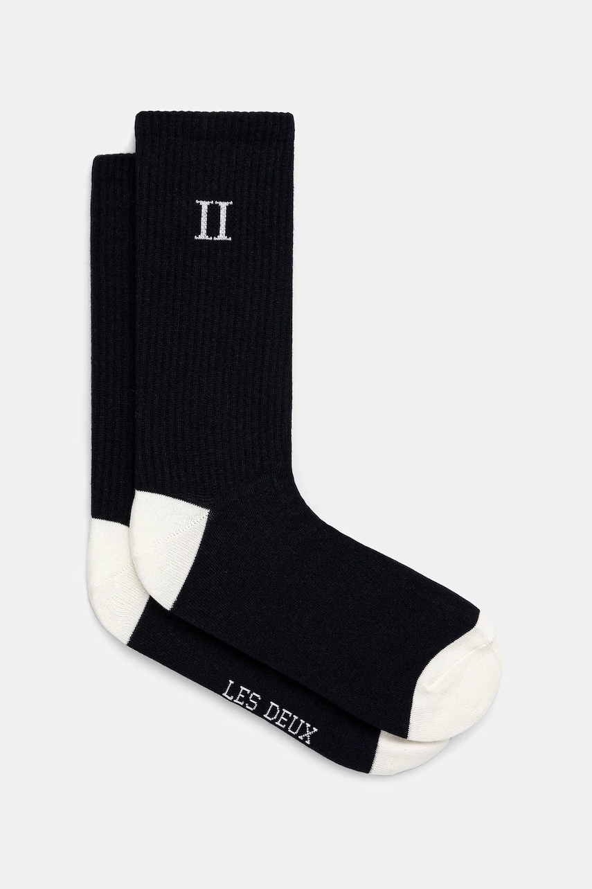 Les Deux șosete 2-pack bărbați, culoarea bleumarin, LDM950005