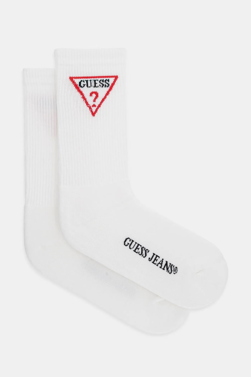 Levně Ponožky Guess Jeans pánské, bílá barva, M4BZ49 Z3KA1