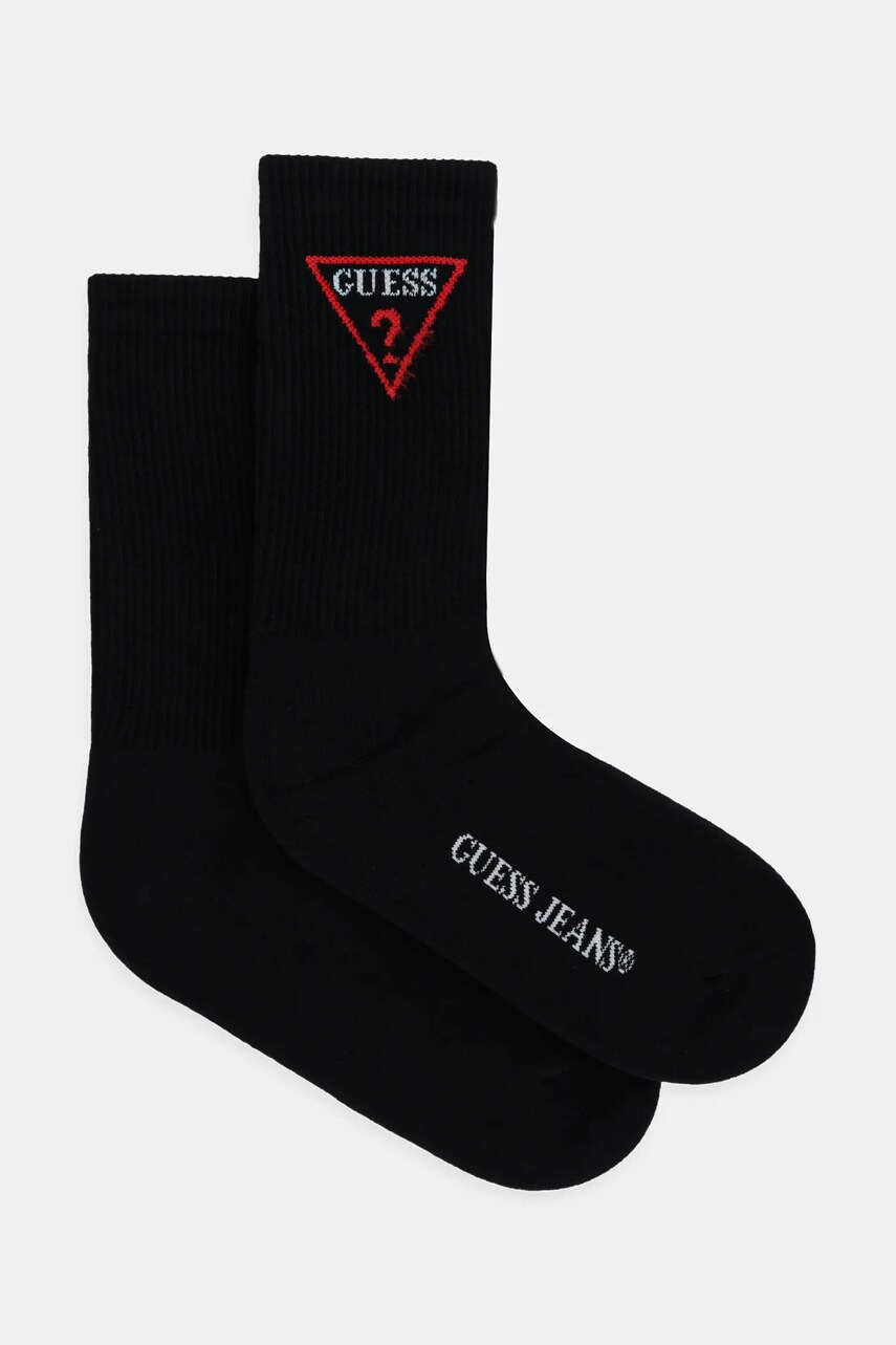 Levně Ponožky Guess Jeans pánské, černá barva, M4BZ49 Z3KA1