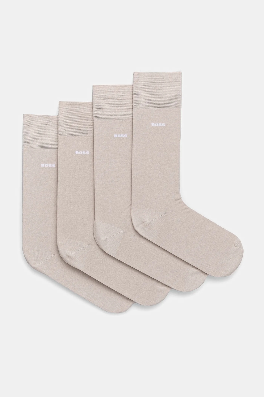 BOSS sosete 2-pack barbati, culoarea bej, 50534901