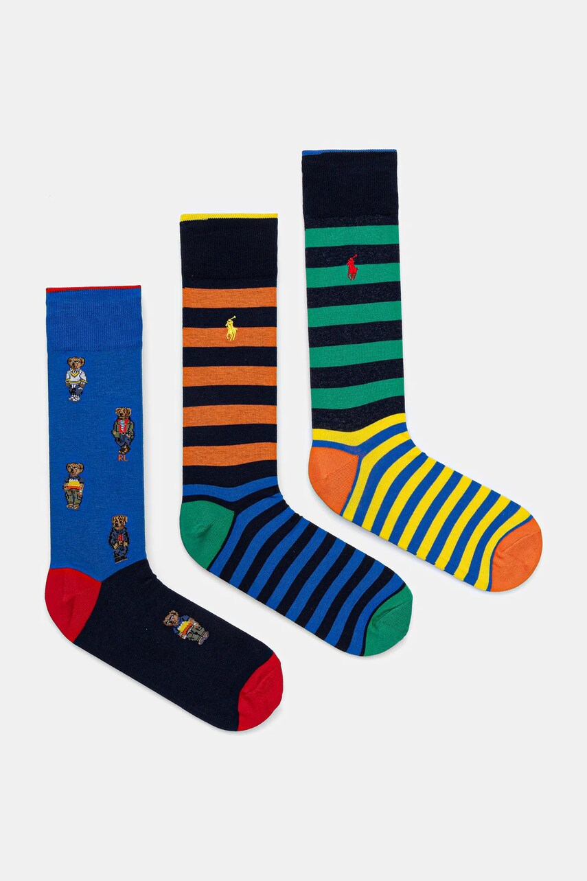 Levně Ponožky Polo Ralph Lauren 3-pack pánské, více barev, 449973052