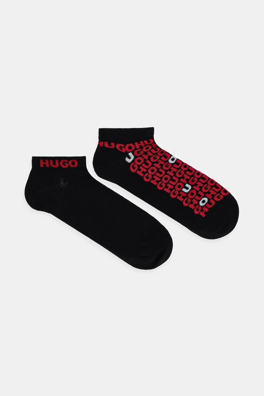 HUGO sosete 2-pack barbati, culoarea negru, 50520998