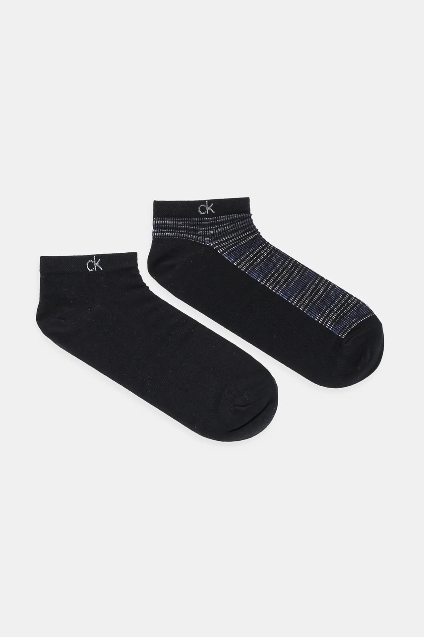 Levně Ponožky Calvin Klein 2-pack pánské, černá barva, 701232663