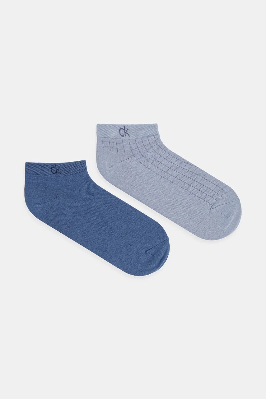 Levně Ponožky Calvin Klein 2-pack pánské, modrá barva, 701233245