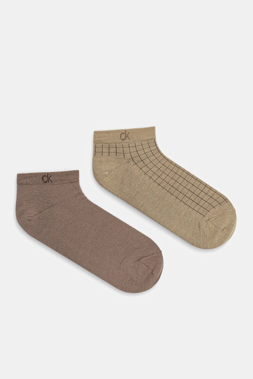 Levně Ponožky Calvin Klein 2-pack pánské, zelená barva, 701233245