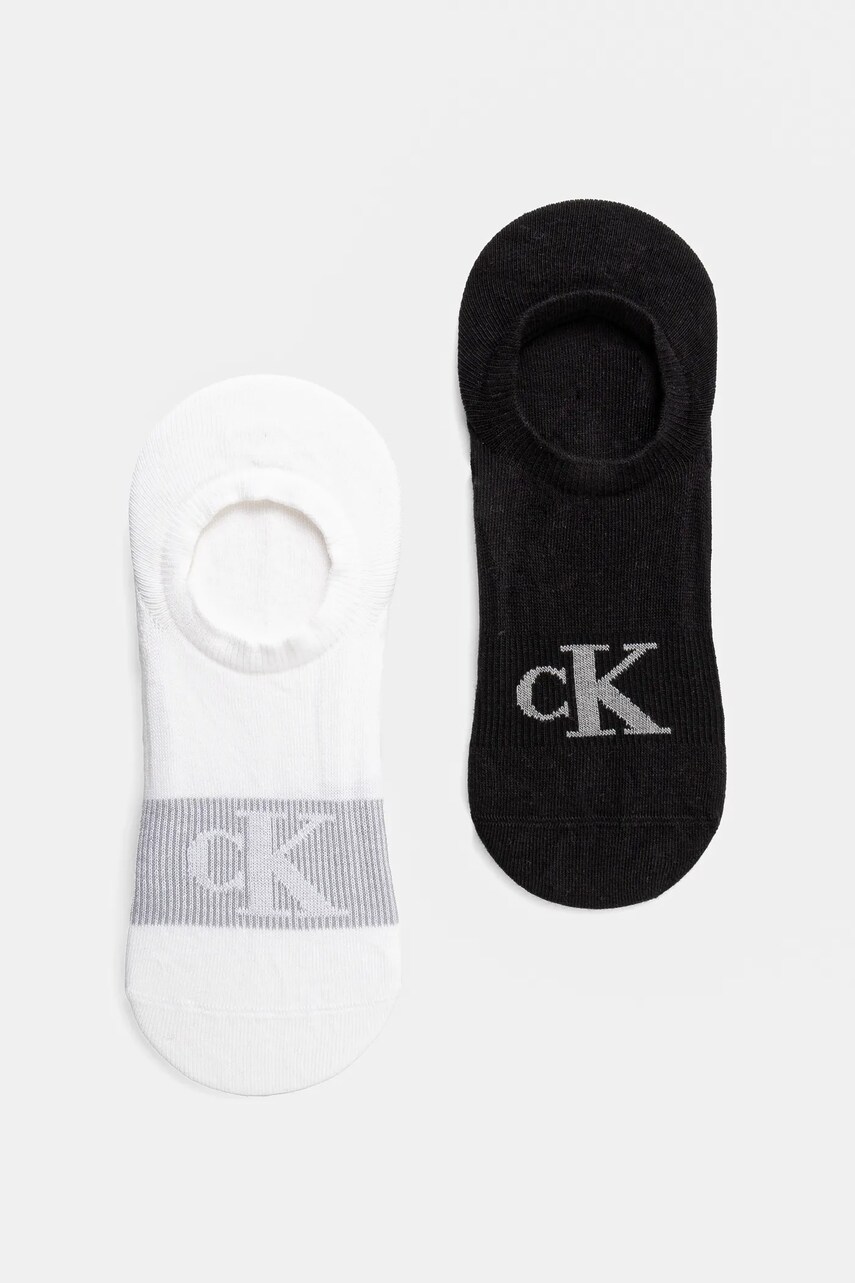 Levně Ponožky Calvin Klein Jeans 2-pack pánské, bílá barva, 701231389