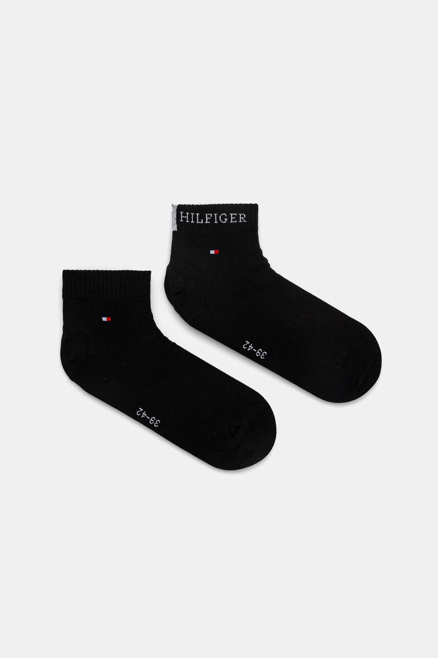 Levně Ponožky Tommy Hilfiger 2-pack pánské, černá barva, 701232466