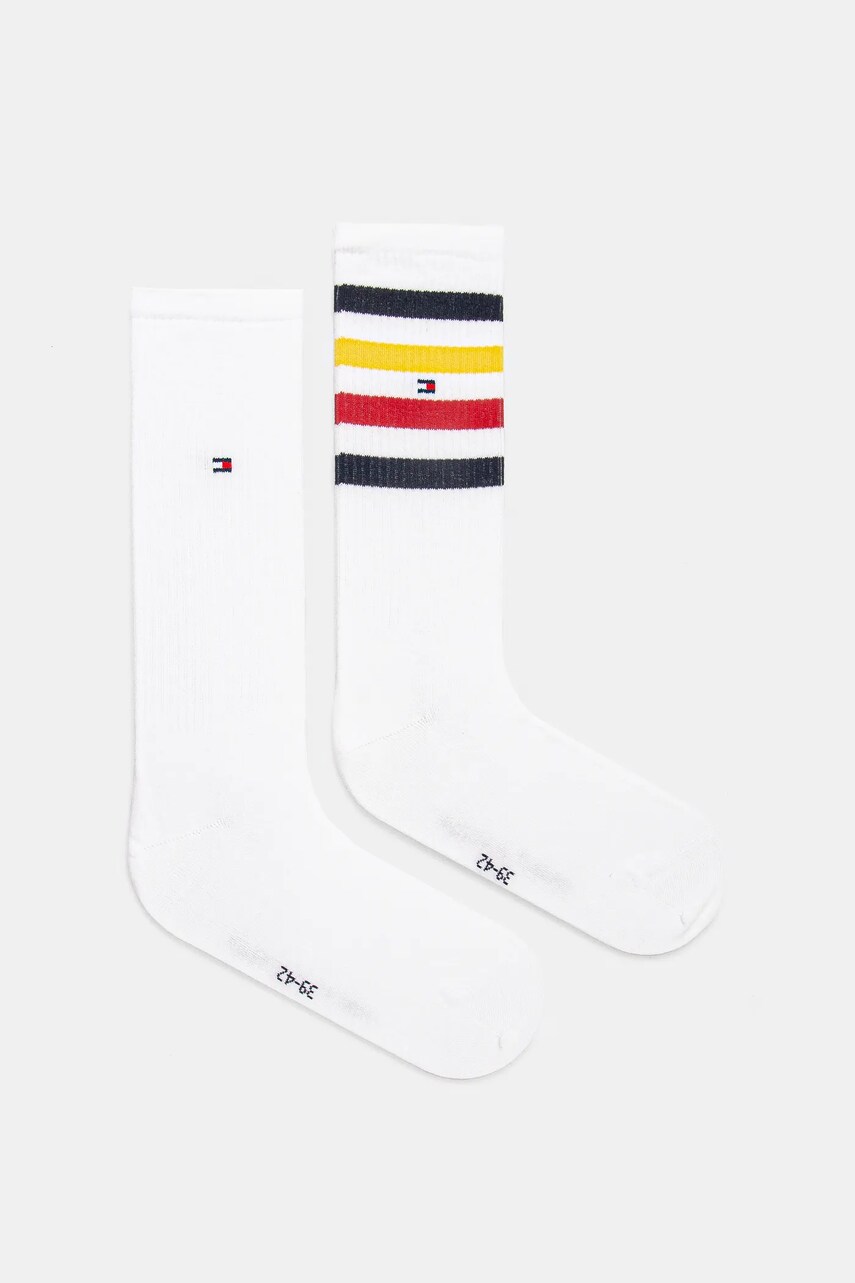 Levně Ponožky Tommy Hilfiger 2-pack pánské, bílá barva, 701232594