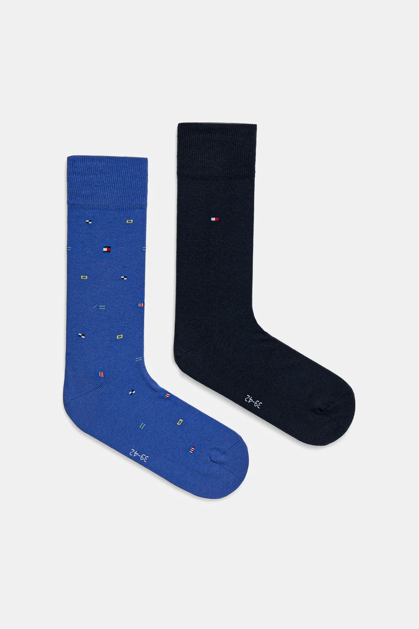 Levně Ponožky Tommy Hilfiger 2-pack pánské, fialová barva, 701232597