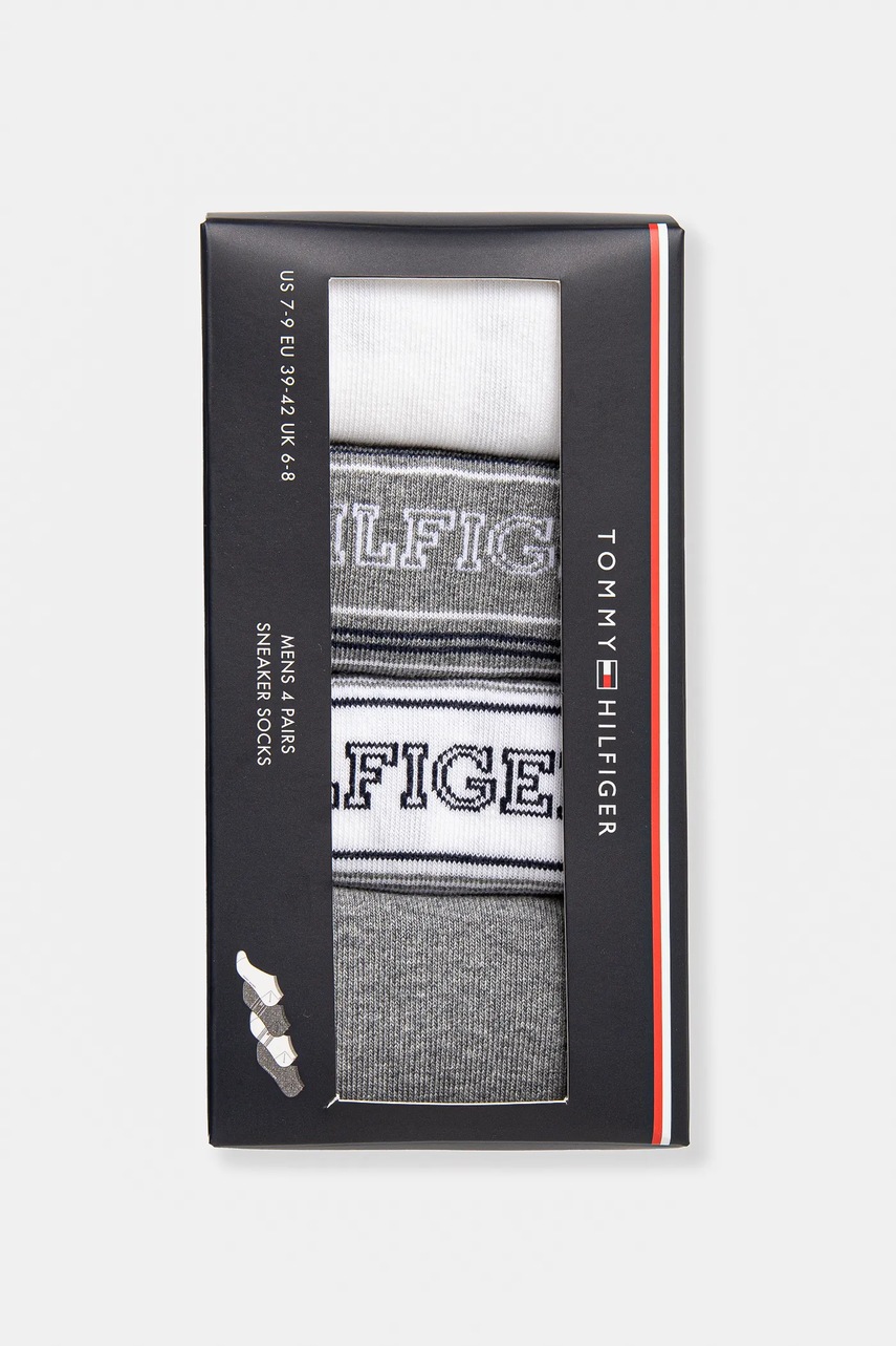 Κάλτσες Tommy Hilfiger 4-pack χρώμα: γκρι, 701232604 φωτογραφία