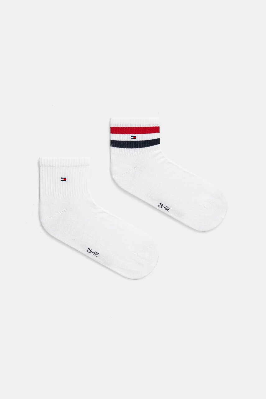 Levně Ponožky Tommy Hilfiger 2-pack pánské, bílá barva, 701232937