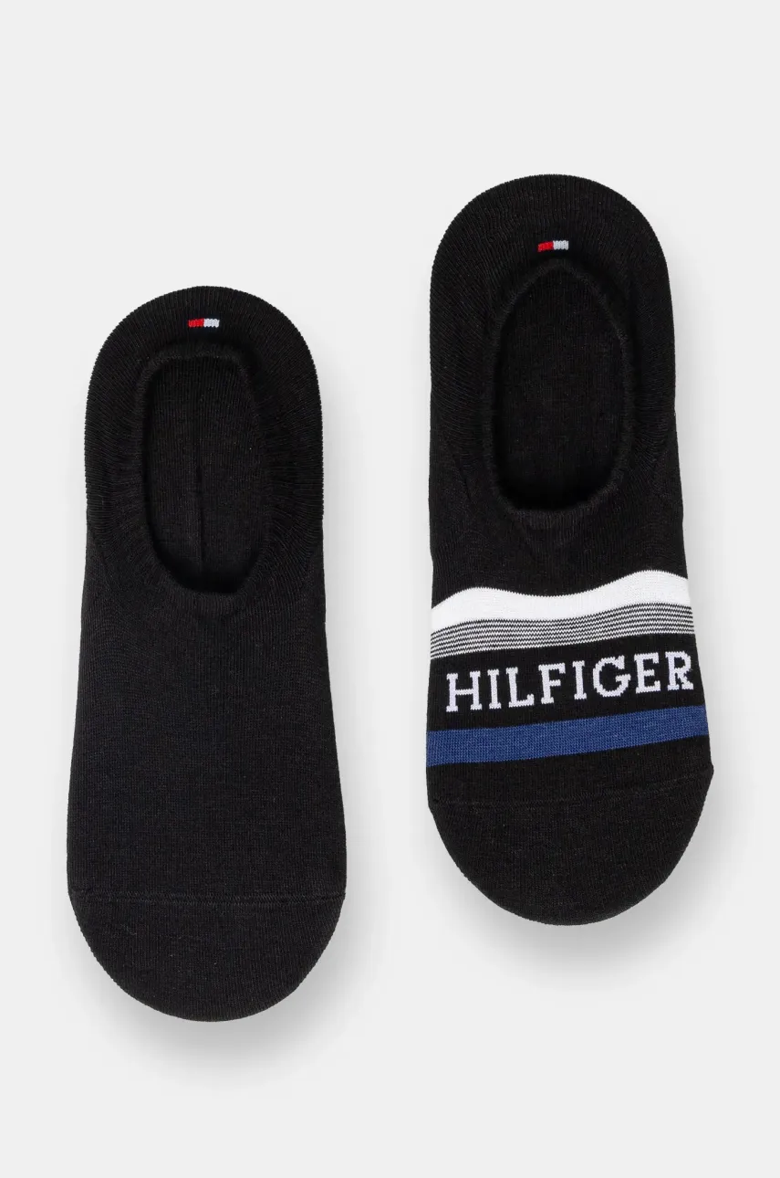 Levně Ponožky Tommy Hilfiger 2-pack pánské, černá barva, 701232938