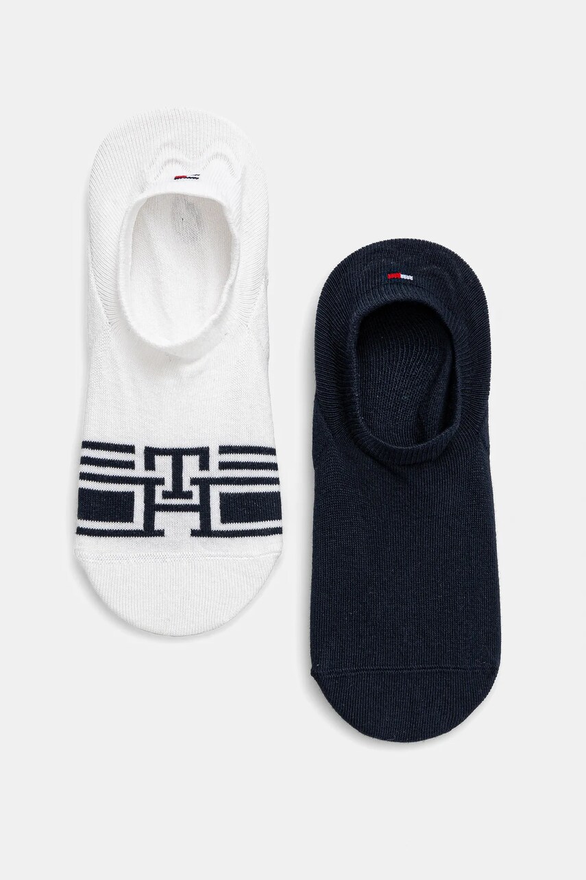 Levně Ponožky Tommy Hilfiger 2-pack pánské, bílá barva, 701232940