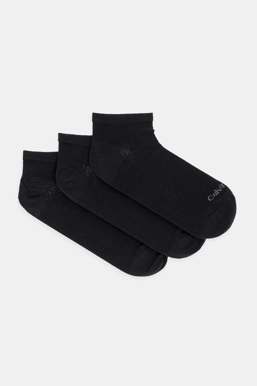 Levně Ponožky Calvin Klein 3-pack pánské, černá barva, 701233831