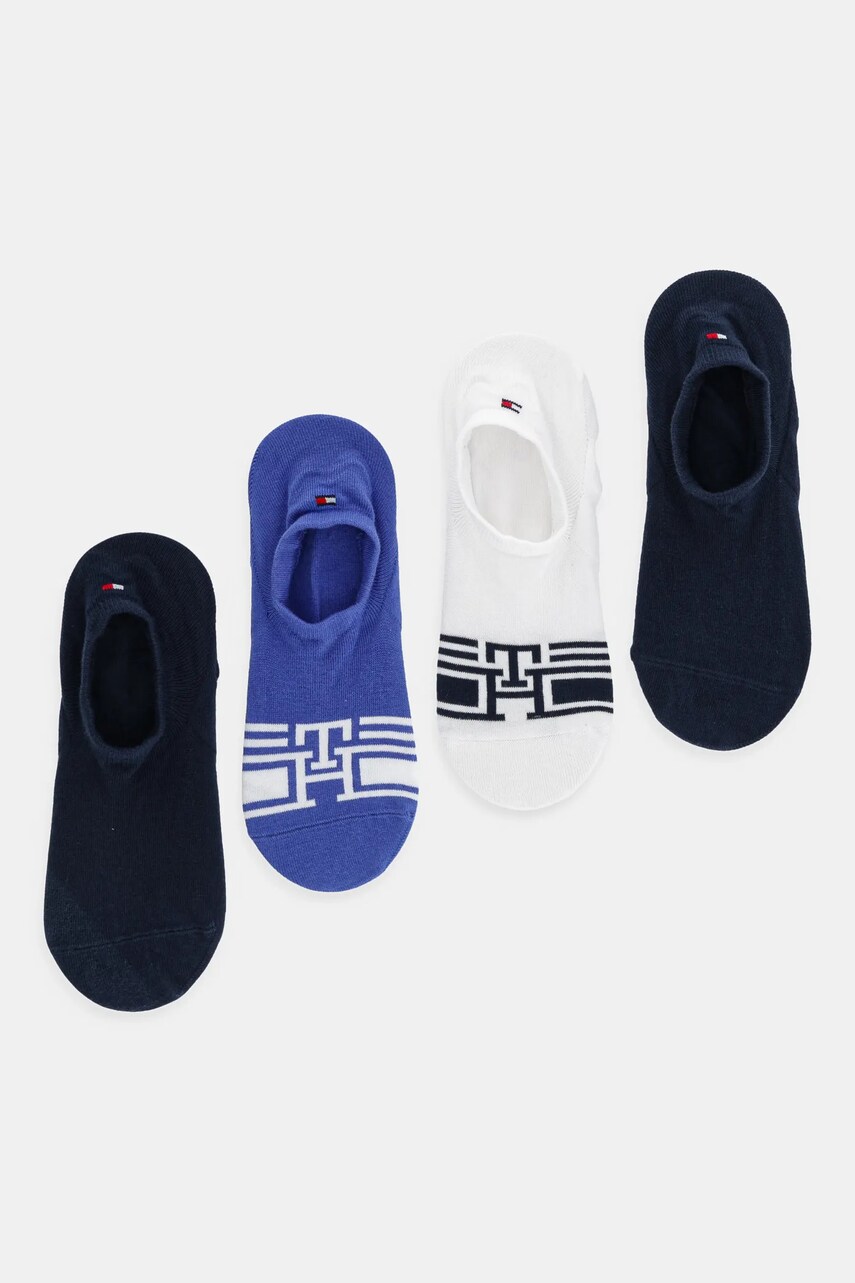 Levně Ponožky Tommy Hilfiger 4-pack pánské, modrá barva, 701235881