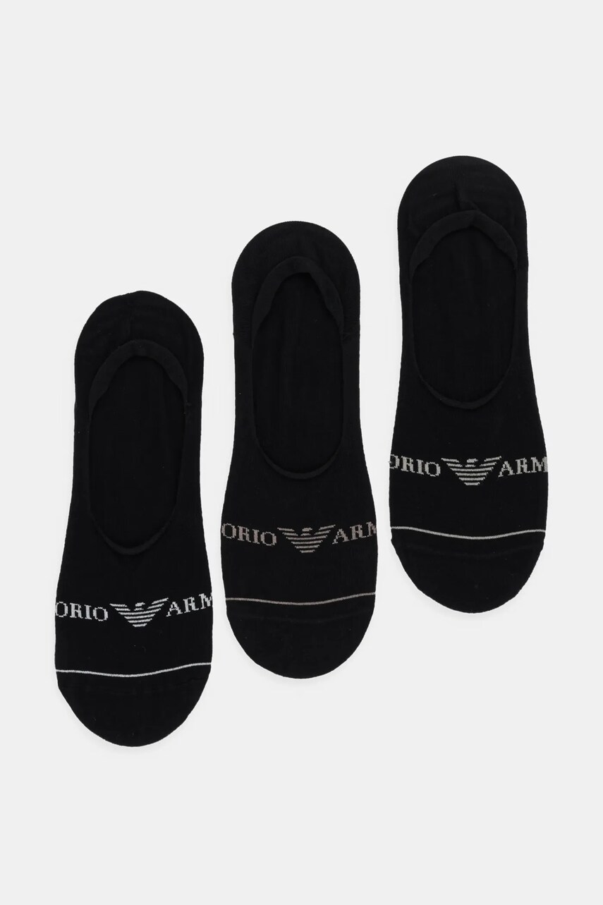 Emporio Armani Underwear sosete barbati, culoarea negru, EM000548 AF12276