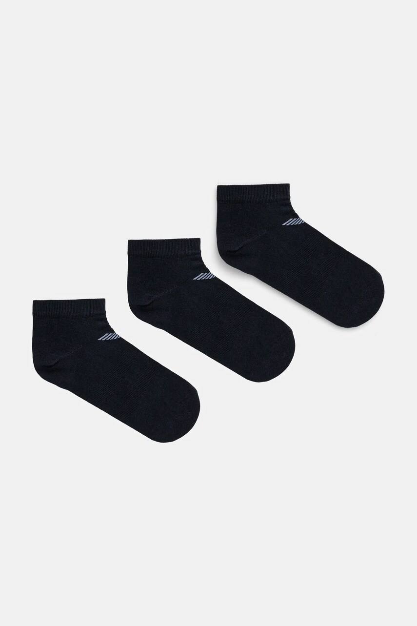 Emporio Armani Underwear sosete 3-pack barbati, culoarea albastru marin, EM000550 AF12271