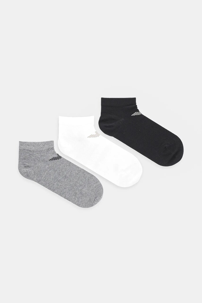 Emporio Armani Underwear sosete 3-pack barbati, culoarea negru, EM000550 AF12271
