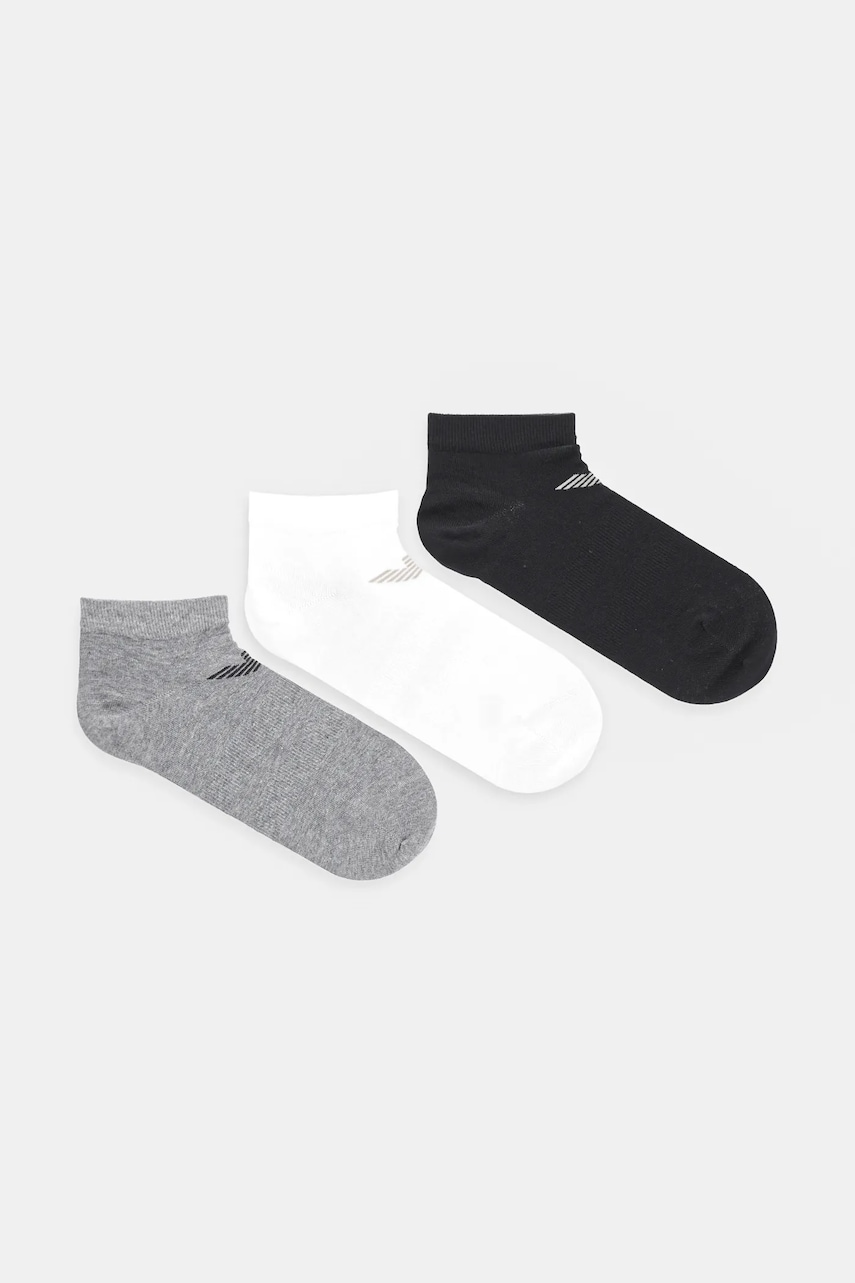 Emporio Armani Underwear sosete 3-pack barbati, culoarea negru, EM000550 AF12271
