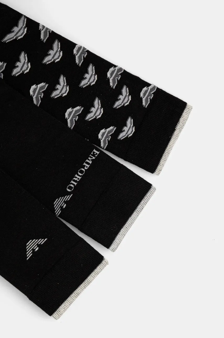 Носки Emporio Armani Underwear 3 шт мужские цвет чёрный EM000554 AF13202 Носки Emporio Armani Underwear 3 шт мужские цвет чёрный EM000554 AF13202
