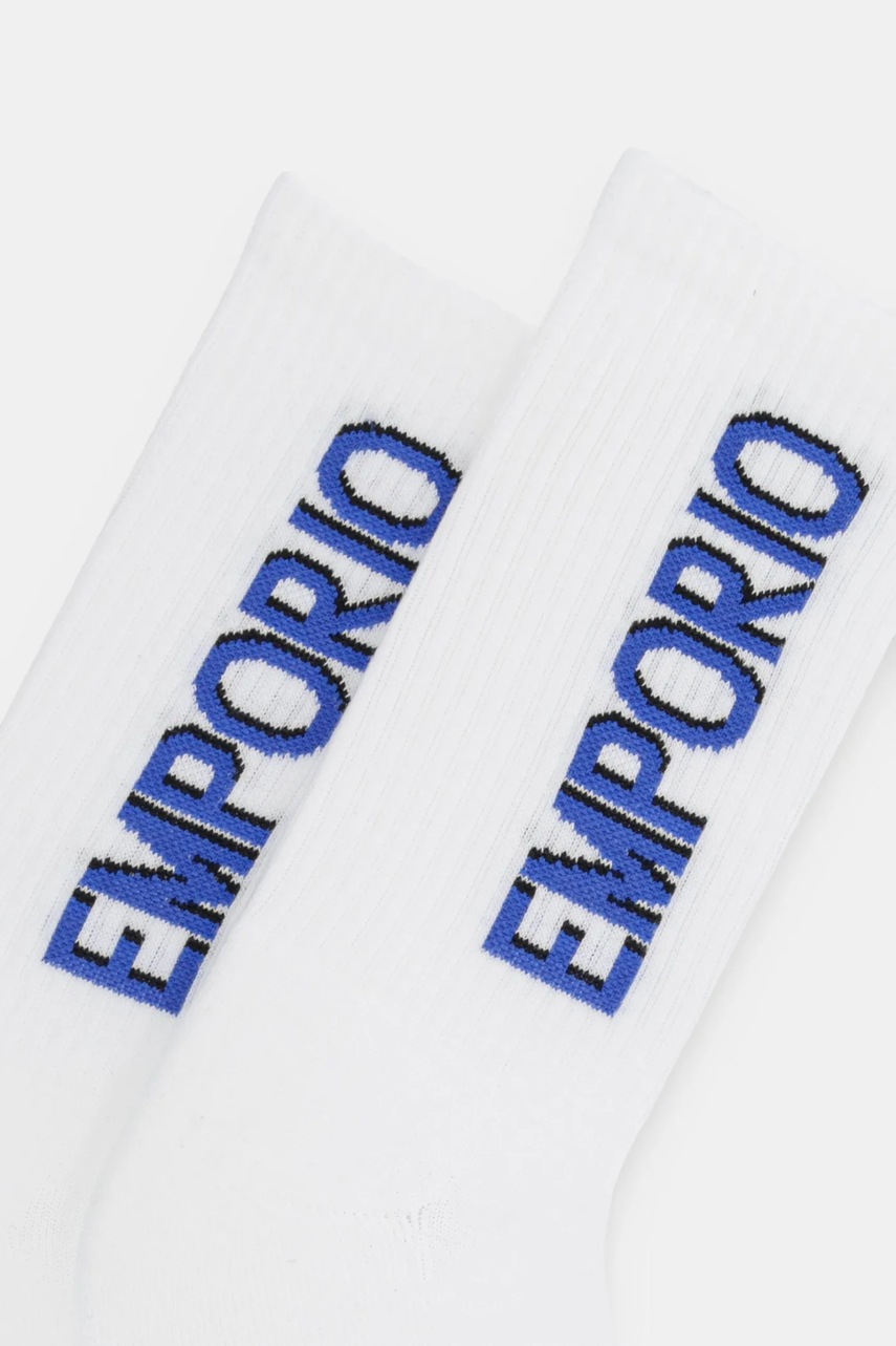 Носки Emporio Armani Underwear 2 шт цвет белый EM000543 AF12299 Носки Emporio Armani Underwear 2 шт цвет белый EM000543 AF12299