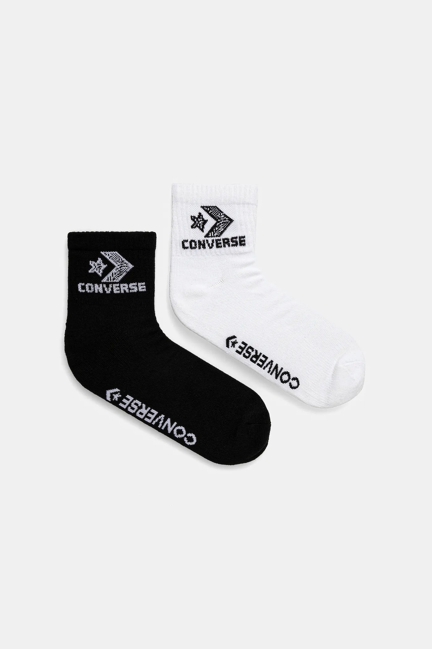 Converse șosete 2-pack culoarea negru, E1344W-2010