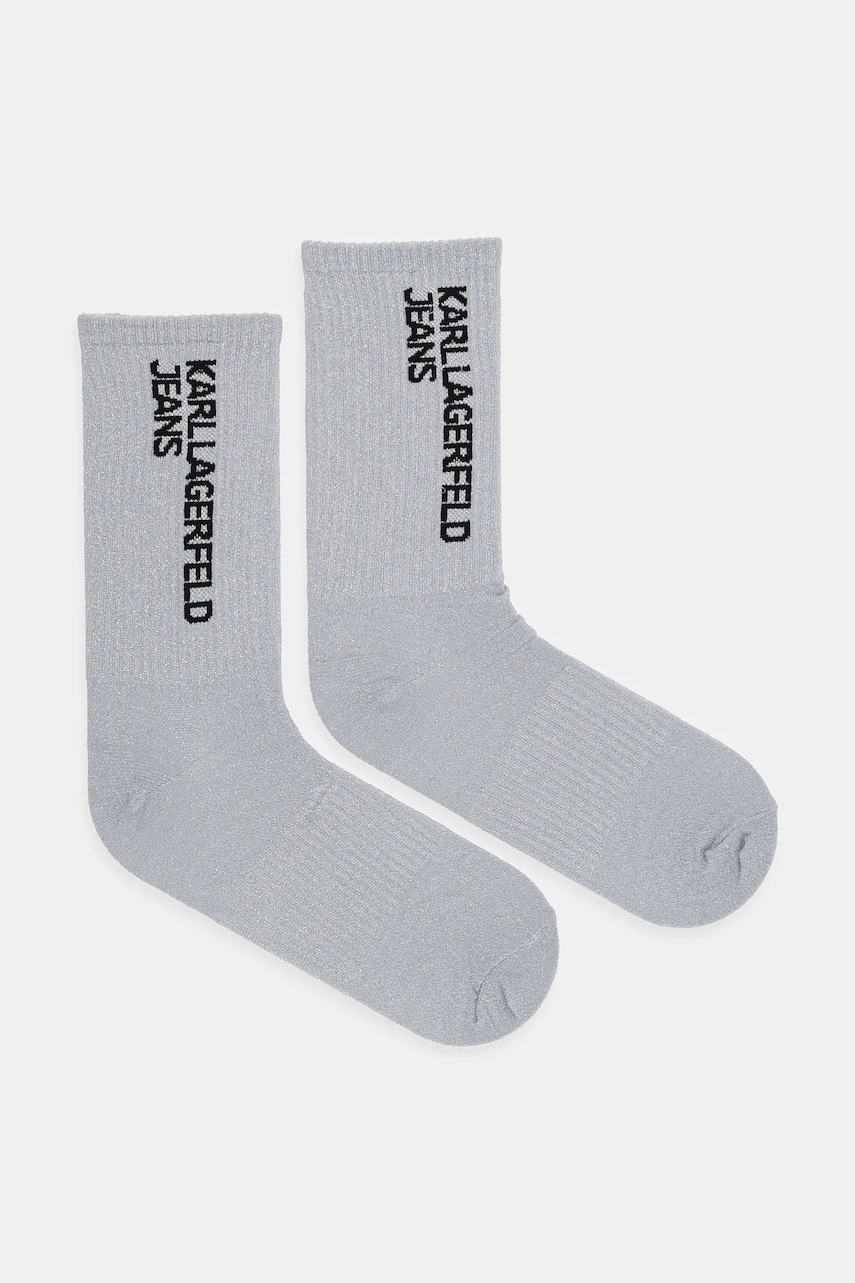 Levně Ponožky Karl Lagerfeld Jeans 2-pack stříbrná barva, A1W47153