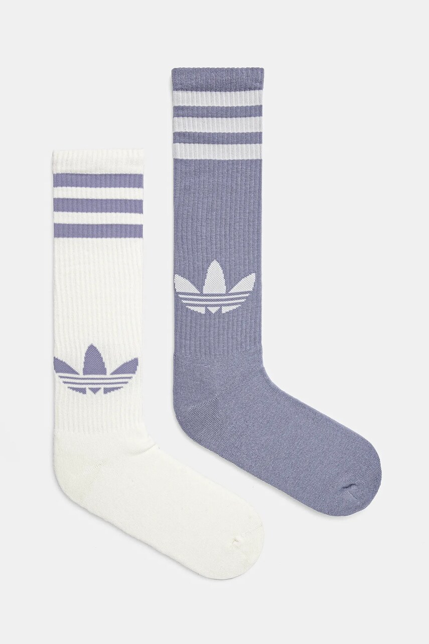 Levně Ponožky adidas Originals 2-pack fialová barva, JP2499