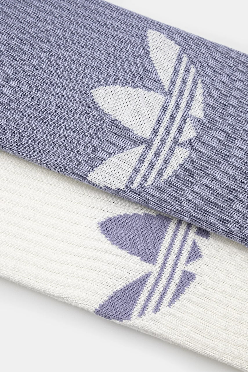 Носки adidas Originals 2 шт цвет фиолетовый JP2499 Носки adidas Originals 2 шт цвет фиолетовый JP2499