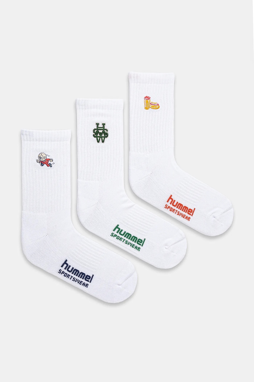 Hummel sosete 3-pack culoarea alb, 228035