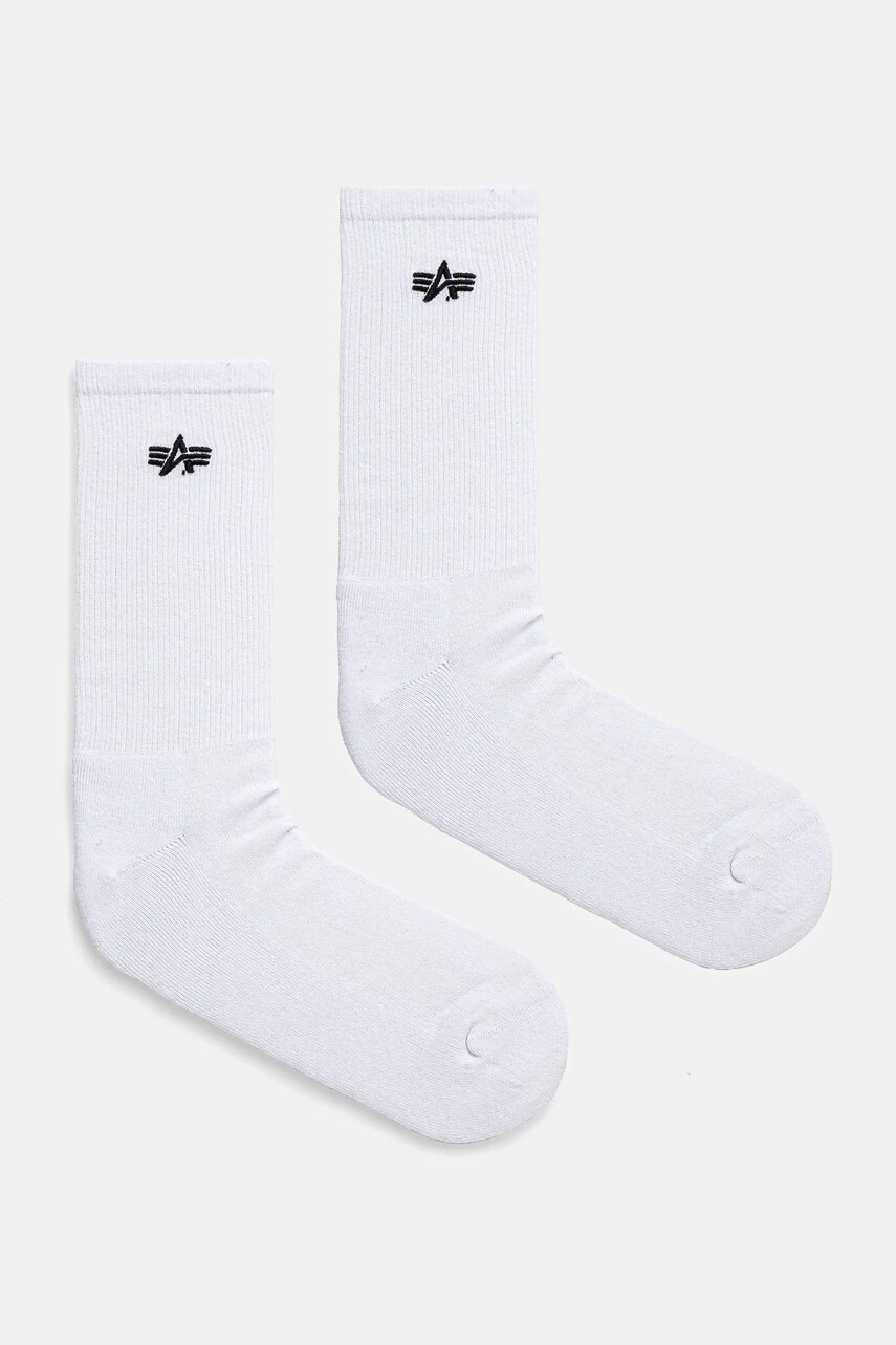 Alpha Industries ciorapi de bumbac Basic Socks 3 Pack 3-pack culoarea alb, 156986