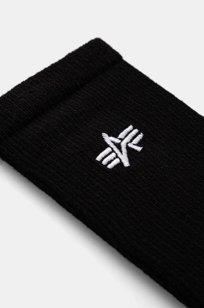 Хлопковые носки Alpha Industries Basic Socks 3 Pack 3 шт цвет чёрный 156986 Хлопковые носки Alpha Industries Basic Socks 3 Pack 3 шт цвет чёрный 156986