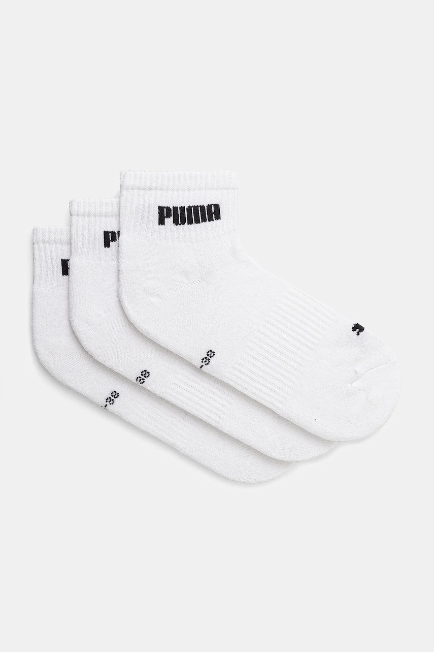 Puma șosete 3-pack culoarea alb, 938393 Puma șosete 3-pack culoarea alb, 938393