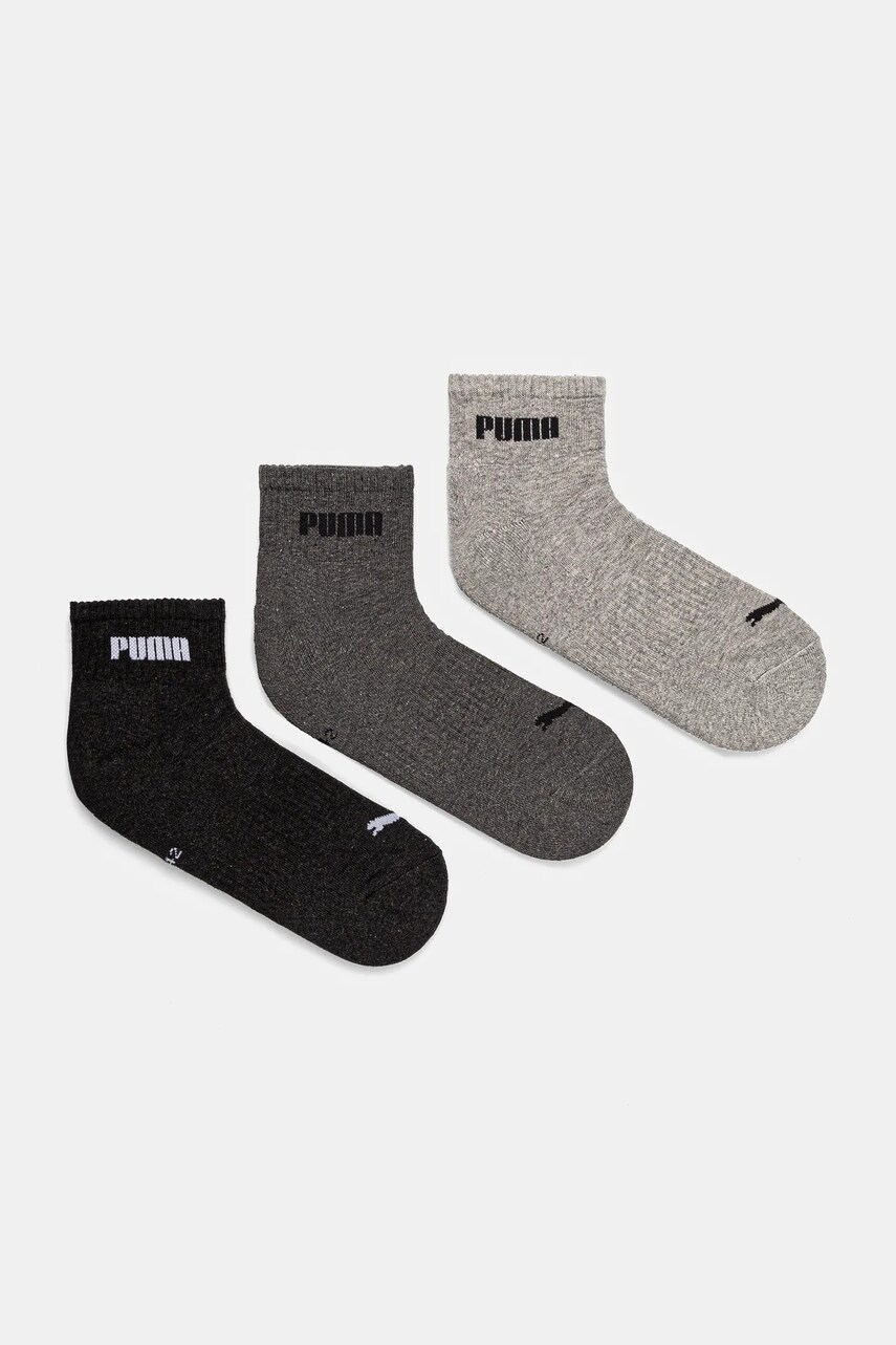 Puma sosete 3-pack culoarea gri, 938393