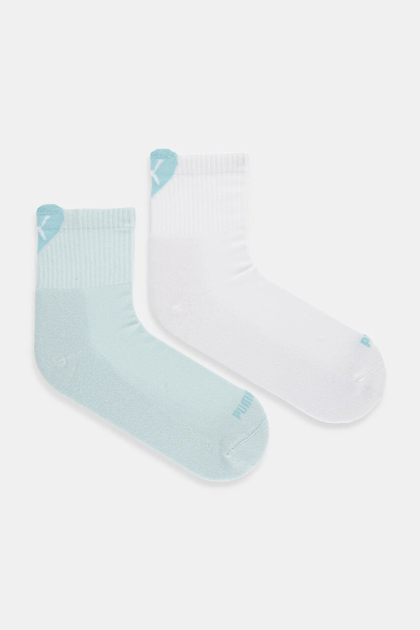 Levně Ponožky Puma 2-pack tyrkysová barva, 938555
